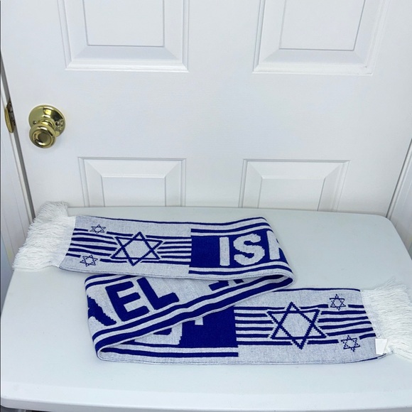 Blue and White Star of David Scarf - Picture 2 of 8